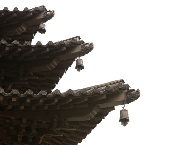 中国传统铃铛塔PNG透明图，高清风景摄影素材，设计元素免费下载