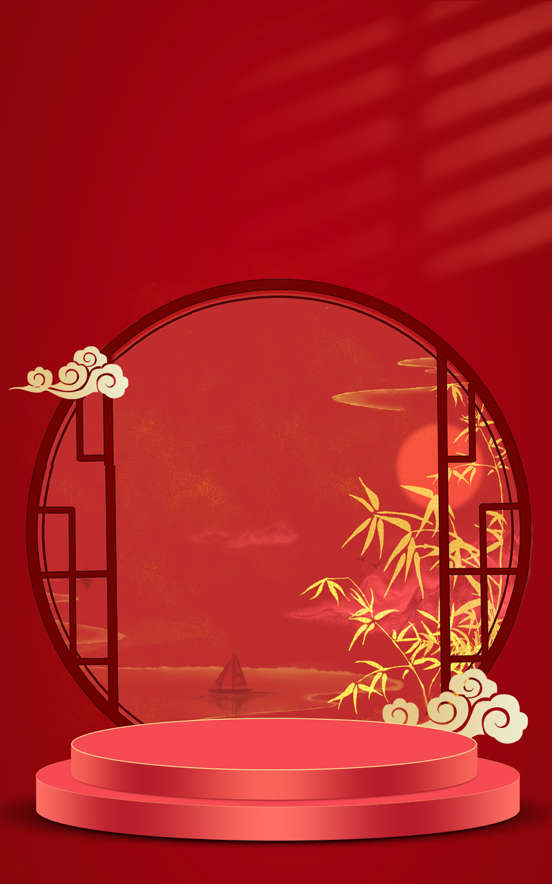中国复古风春节不打烊，红色年货节图片素材，高清JPG下载