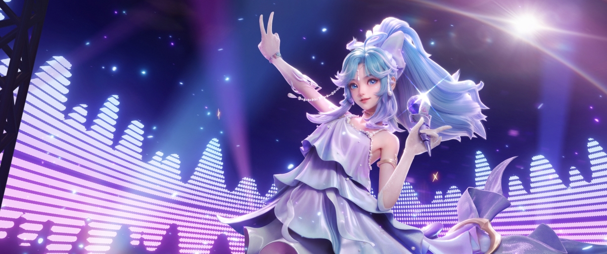 王者荣耀，朵莉亚破晓4K带鱼屏壁纸，3440x1440高清下载