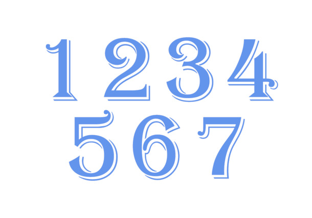 矢车菊色高清PNG透明图片素材，1234567款免扣元素与字体设计下载