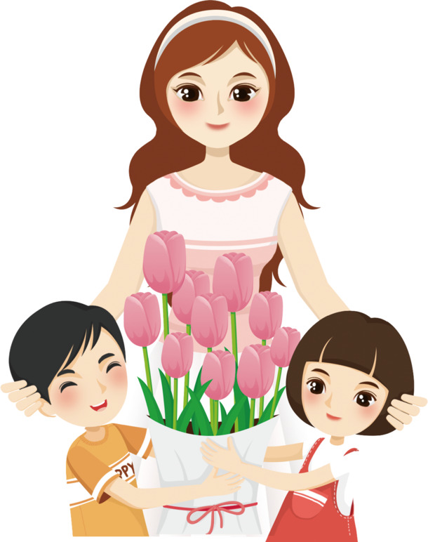 母亲节献礼，精选亲情、母子主题鲜花PNG透明图片与PSD设计素材，免费下载！