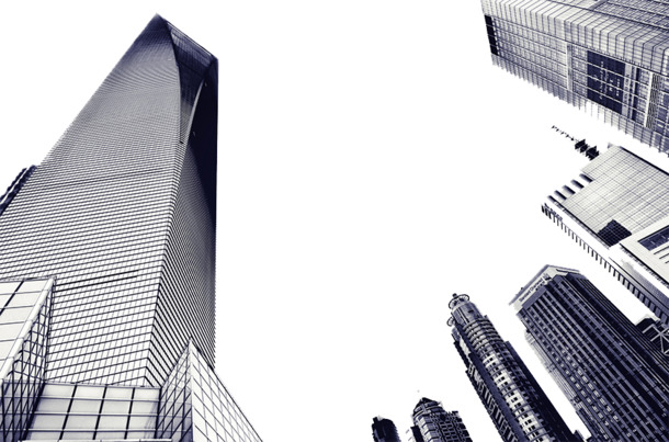 线描城市建筑PNG透明图，高清装饰元素及图案设计素材下载