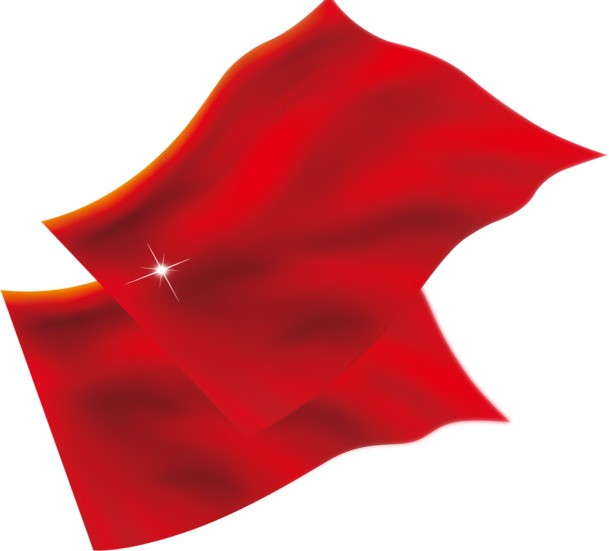 国庆节设计素材，大红绸带高清PNG透明图片，节日元素免费下载