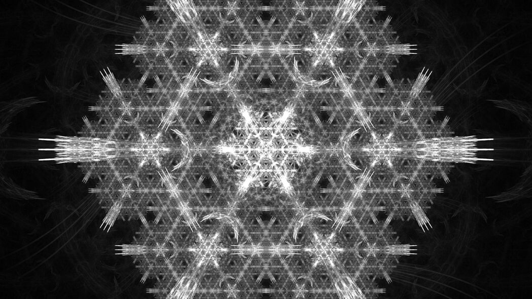 雪花图案之美，分形结构缠结，超高清4K壁纸3840x2160免费下载