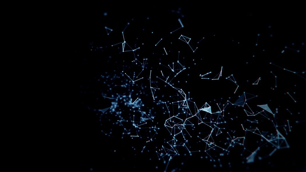 3840x2160超清4K网络结构点线壁纸，高清背景图片下载
