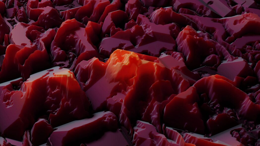 4K高清壁纸，3840x2160纹理水晶红色3D背景图片下载