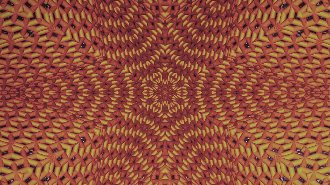 3840x2160超清分形图案，抽象对称视错觉，精选4K壁纸背景下载
