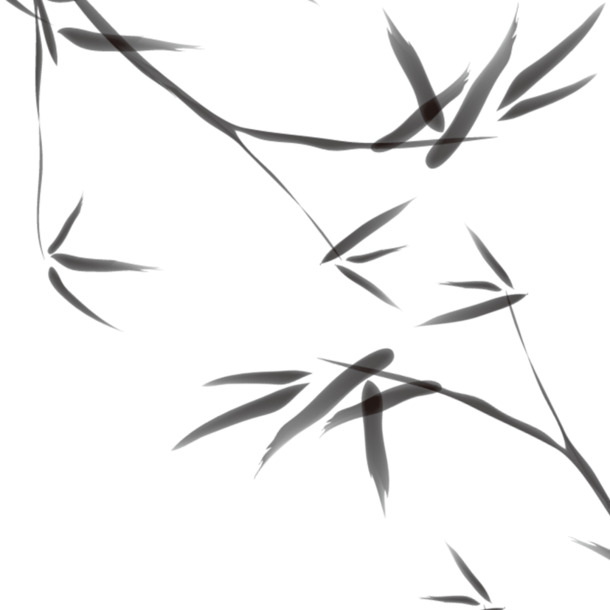 水墨劲竹PNG透明图，高清装饰元素与笔触设计素材下载