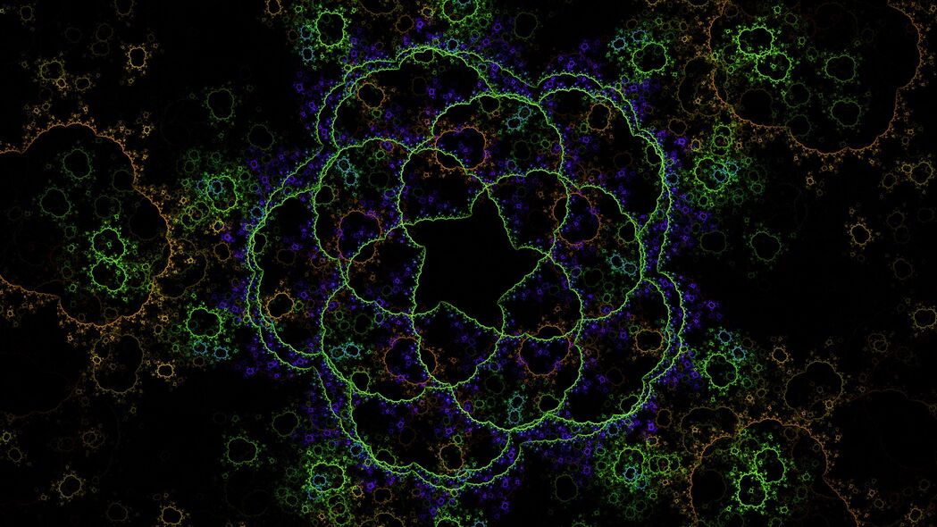 3840x2160超清分形纠结抽象图案数字壁纸，高清4K背景图片下载