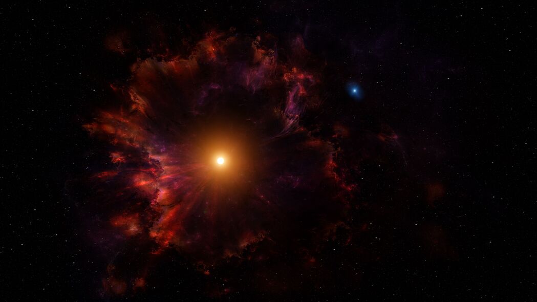恒星闪耀，明亮星云4K壁纸，3840x2160高清太空背景图片下载