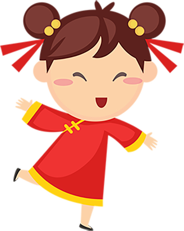 新年大吉，猪年送福福娃女孩PNG透明图片，元旦春节元宵节日设计素材下载