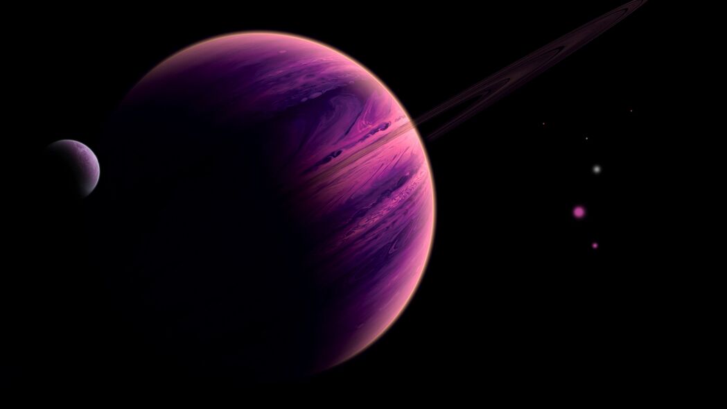 行星之美，紫色星球表面的宇宙奇观，超清4K壁纸，3840x2160高清下载