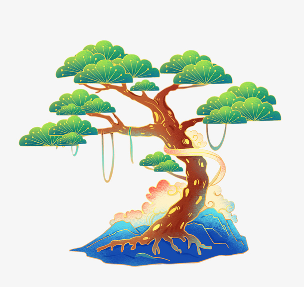 松树元素设计图，高清PNG透明图片，精美植物装饰元素，设计素材下载