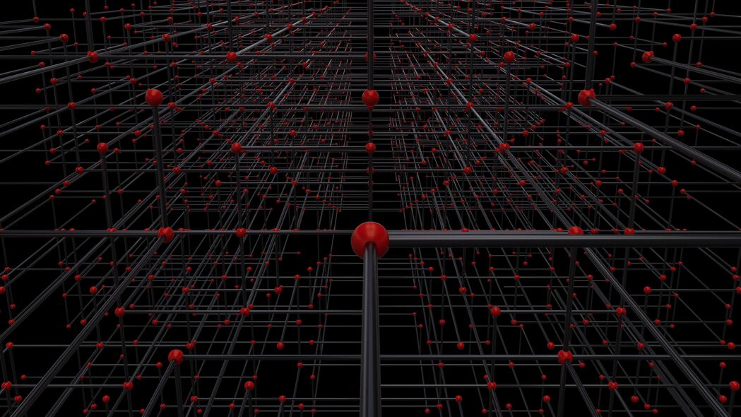 网络结构3D深色4K壁纸，高清3840x2160背景图片下载