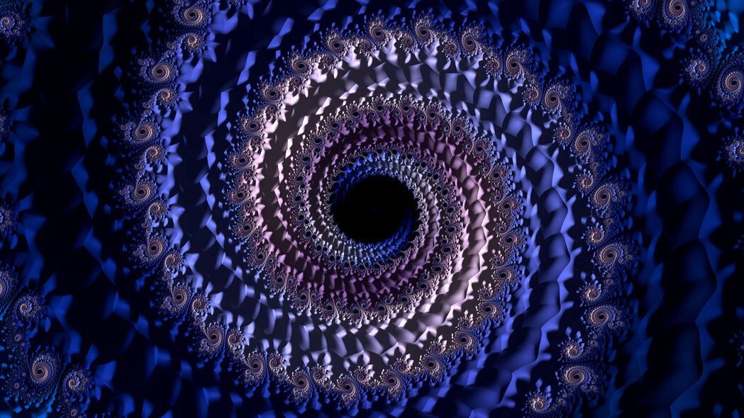 

漩涡3D分形抽象壁纸，超清4K分辨率3840x2160，免费下载高清背景图片