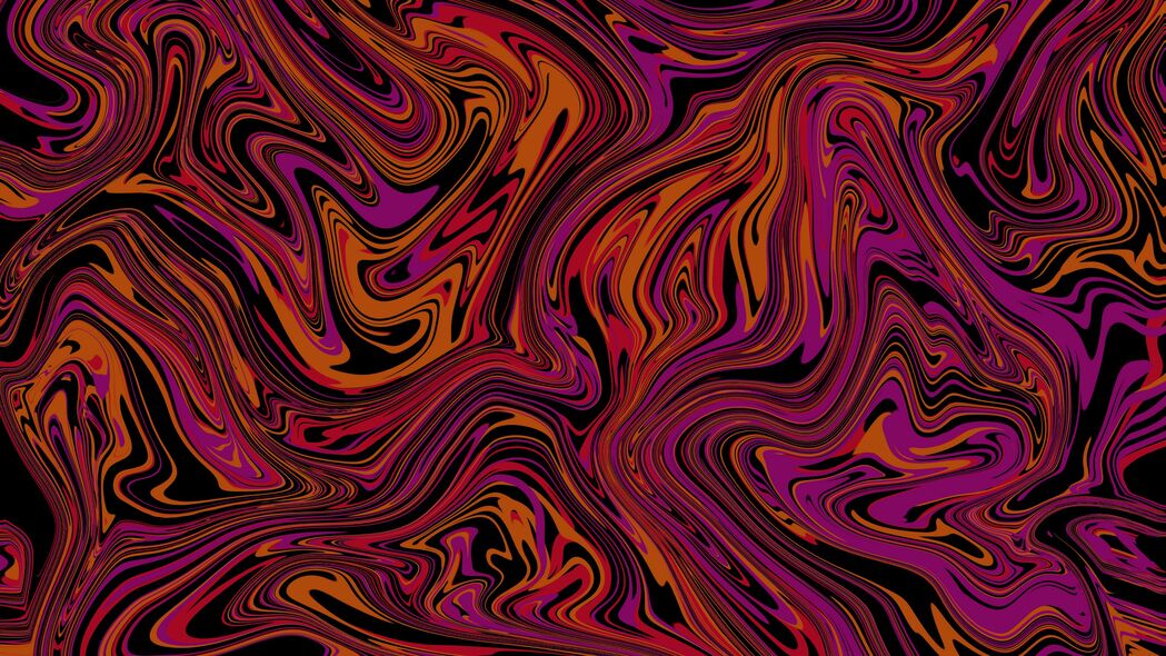 污渍液体波纹抽象明亮4K壁纸，高清3840x2160背景图片下载