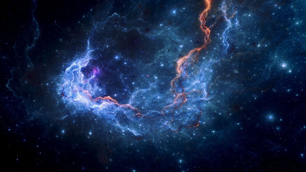 分形星云辉光眩光能量，绝美4K壁纸，3840x2160高清背景图片下载