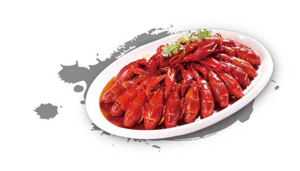 小龙虾PNG透明图，高清装饰元素与PSD设计素材下载