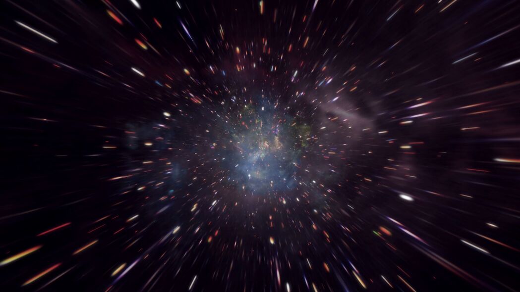 宇宙爆炸碎片火花烟雾抽象艺术，4K超高清壁纸（3840x2160）免费下载