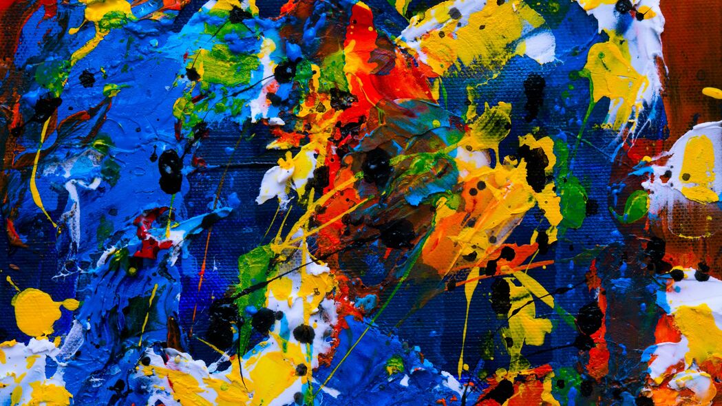 画布上的彩色抽象，现代艺术笔触，4K高清壁纸3840x2160免费下载