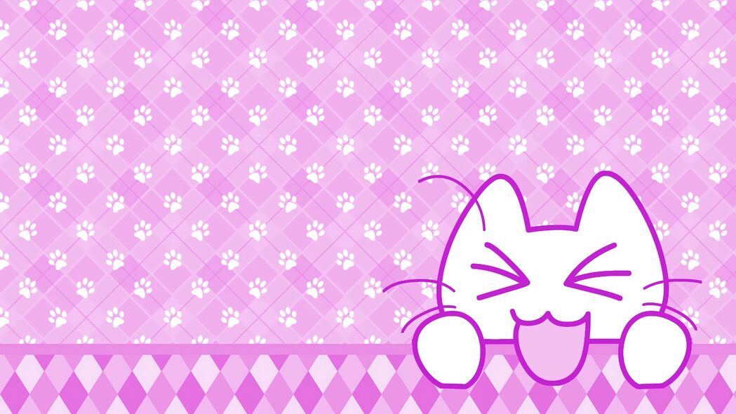 猫舌萌趣，艺术矢量设计，精选4K高清壁纸，3840x2160超清背景图片下载