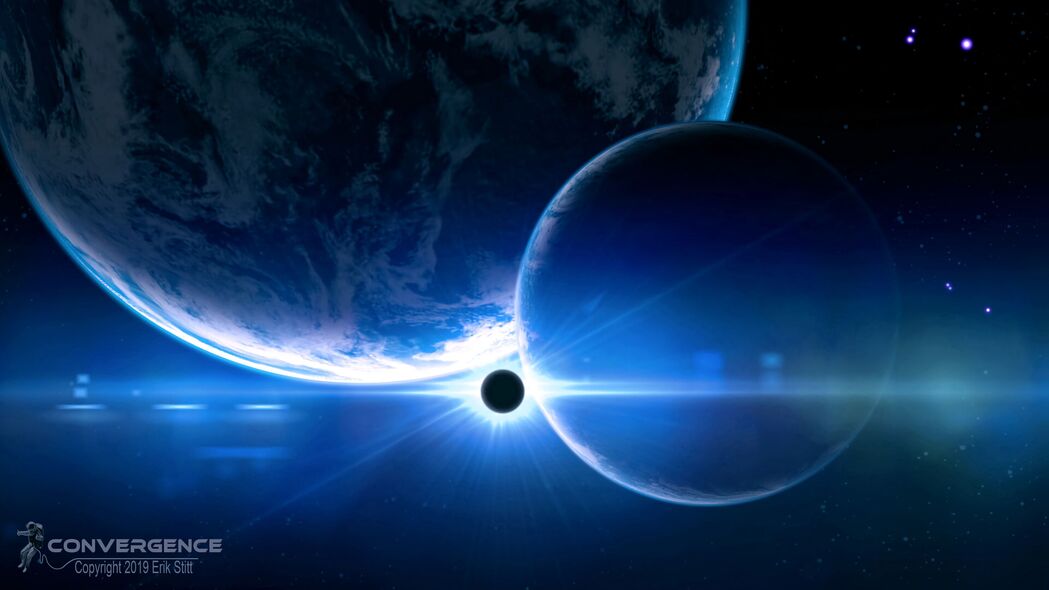3840x2160超高清行星闪光太空壁纸，闪耀光芒背景图片免费下载