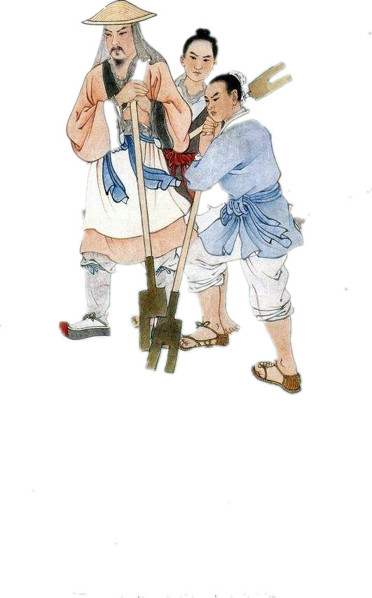 大禹治水插画，高清PNG透明图片，手绘卡通元素，AI设计素材免费下载
