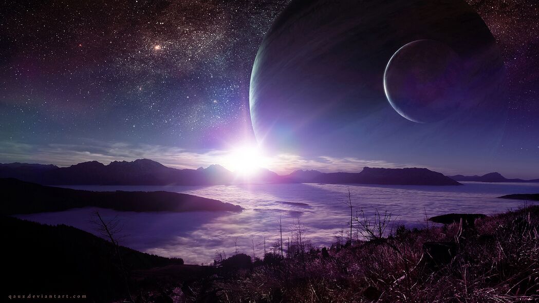 行星风光闪耀，外星奇遇壁纸！4K高清背景图片，3840x2160分辨率下载