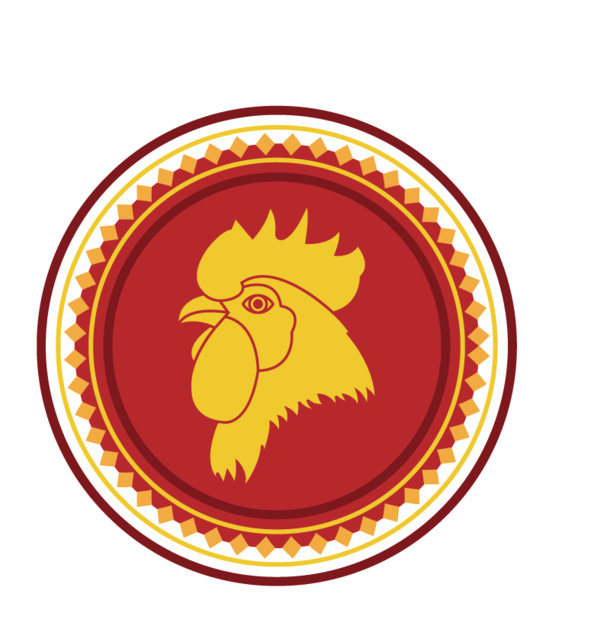 矢量红色鸡头高清PNG，透明背景，节日元素素材下载，元旦/春节/元宵AI设计专用