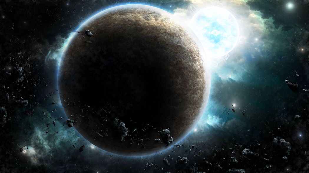 行星辉光，探索宇宙奥秘，精选小行星4K壁纸，3840x2160高清背景图片下载