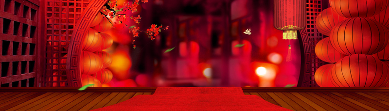 淘宝2018新年年货节复古中国风设计素材，高清JPG与PSD免费下载