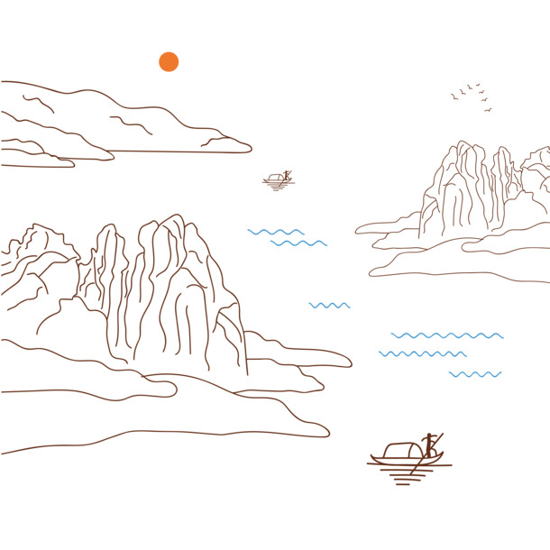手绘山峦山峰PNG透明图片，高清免扣元素，设计素材下载