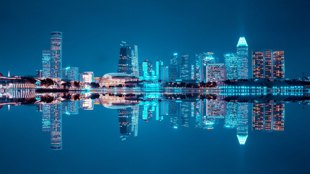 夜城璀璨，全景大都市灯光秀，超高清4K壁纸3840x2160免费下载