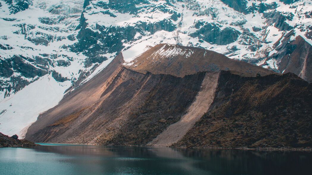 山雪湖景，拉古纳人文泰秘鲁风光，4K高清壁纸3840x2160下载