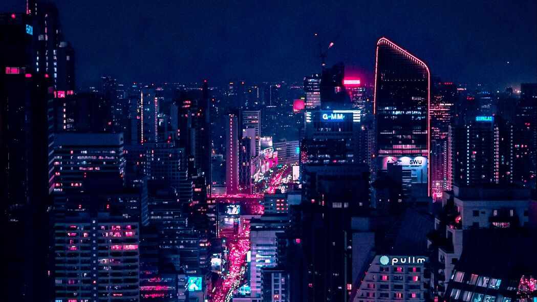 夜城璀璨，4K超高清建筑鸟瞰图壁纸，3840x2160精美下载