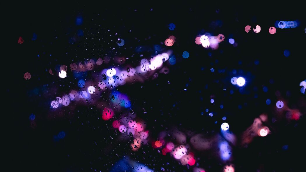 滴落眩光，散焦雨滴，玻璃湿润之美，4K高清壁纸，3840x2160分辨率，精美背景图片下载
