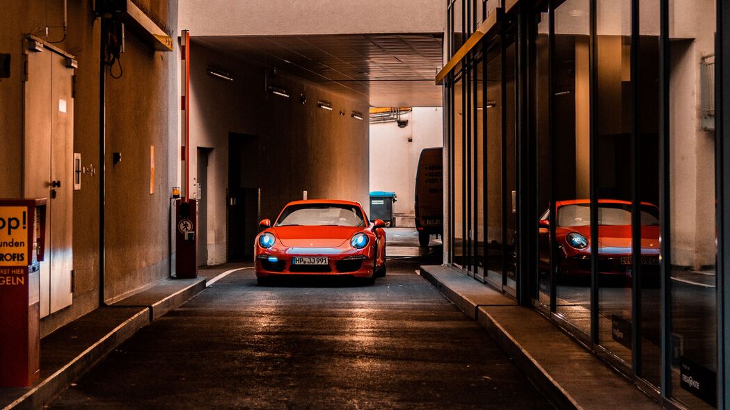 保时捷911 GT2红色款正面高清4K壁纸，3840x2160分辨率，超清汽车图片下载