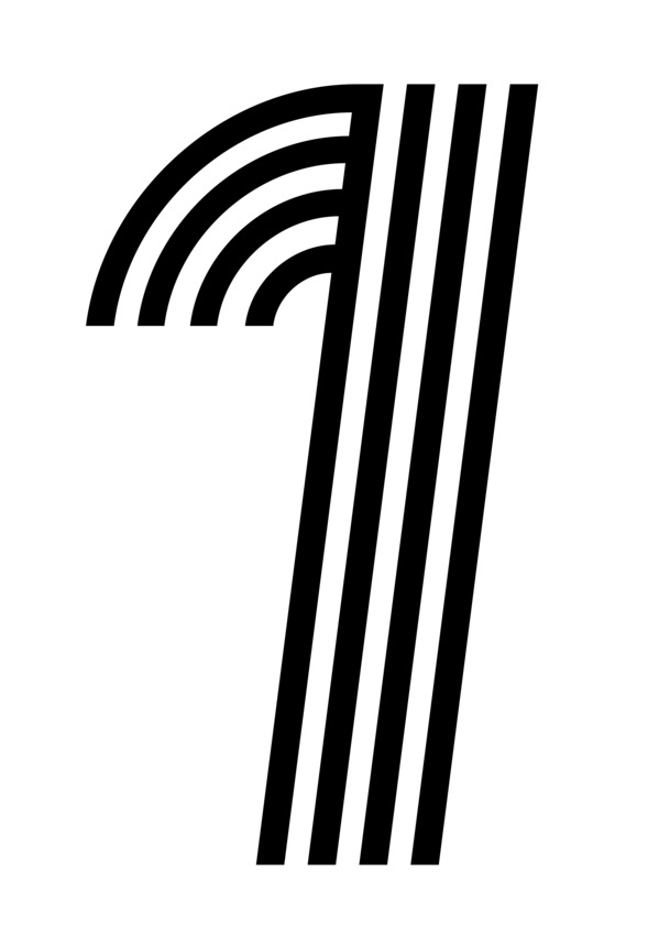 新艺术字体数字1，高清PNG透明图片，免扣元素，PSD设计素材一站式下载