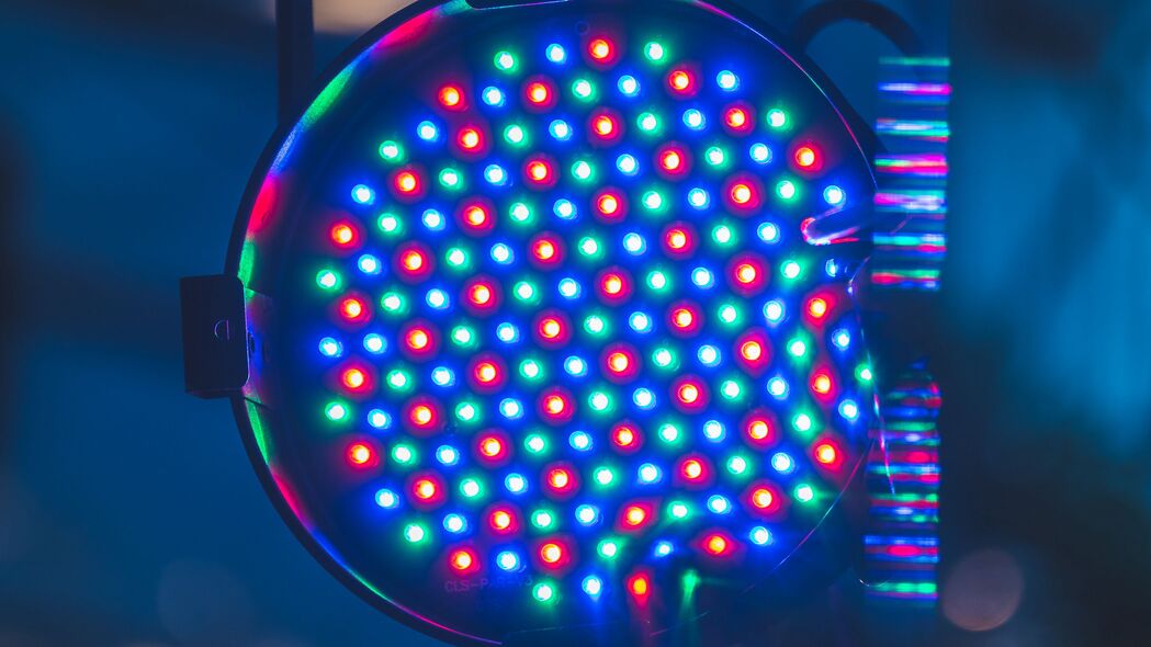 聚光灯秀，炫彩RGB 4K壁纸，3840x2160高清背景图片下载