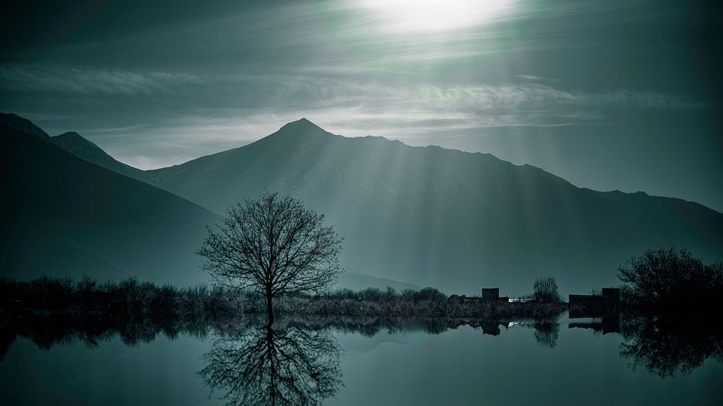 树雾湖山映黄昏，绝美4K风景壁纸，3840x2160高清下载