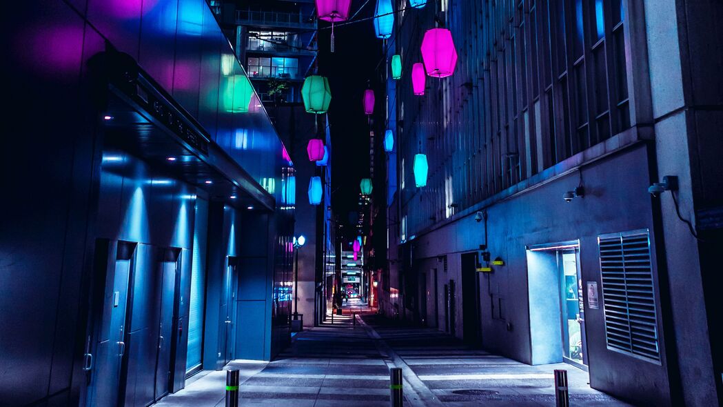 夜城街道璀璨风光，4K超清建筑壁纸，3840x2160高清下载