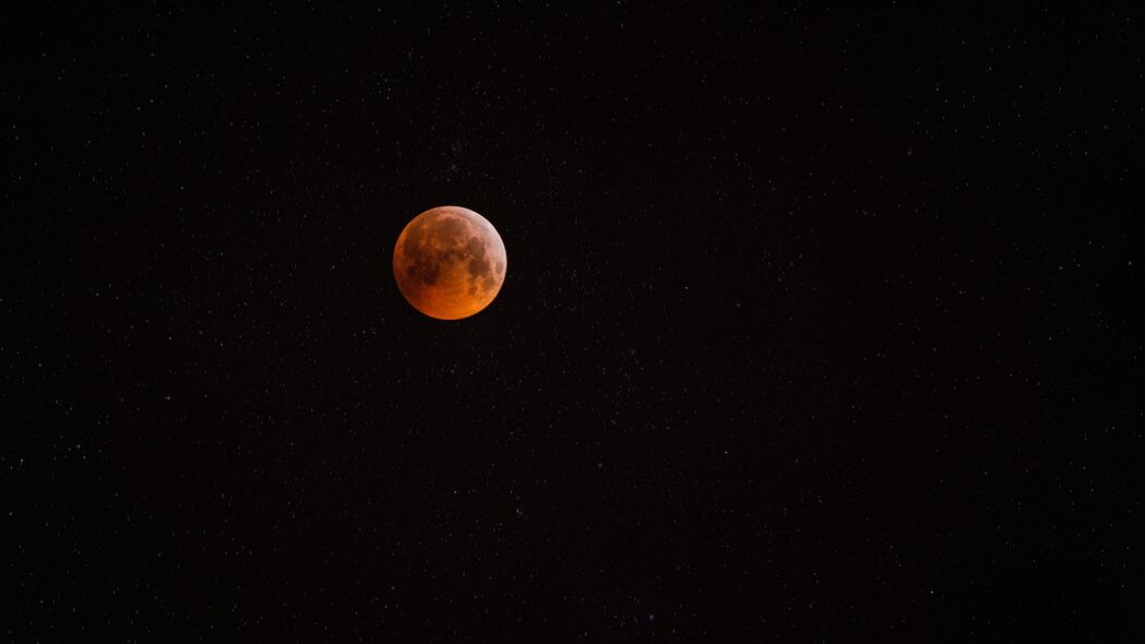 月亮红满之夜，星空璀璨，4K高清壁纸，3840x2160极致体验