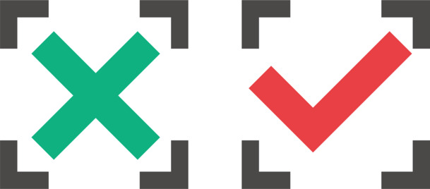 创意叉叉对勾PNG透明图标，高清免扣设计素材，一键下载！