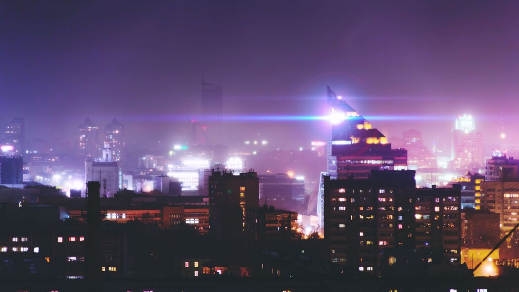 夜城之光，叶卡捷琳堡天际线4K超清壁纸，俄罗斯城市风光精选
