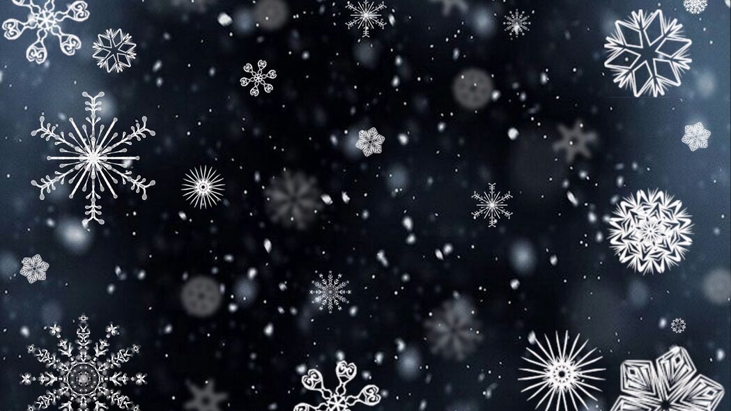 雪花纹理图案，冬季4K高清壁纸，3840x2160分辨率背景图片下载