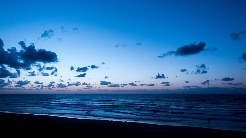 海地平线日落黄昏，绝美海岸4K壁纸，3840x2160高清大图下载