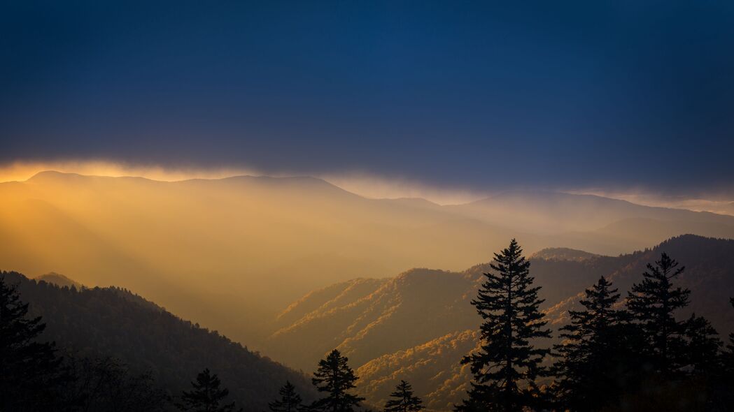 山脉林木隐雾中，云顶仙境4K壁纸，高清3840x2160风景图片下载
