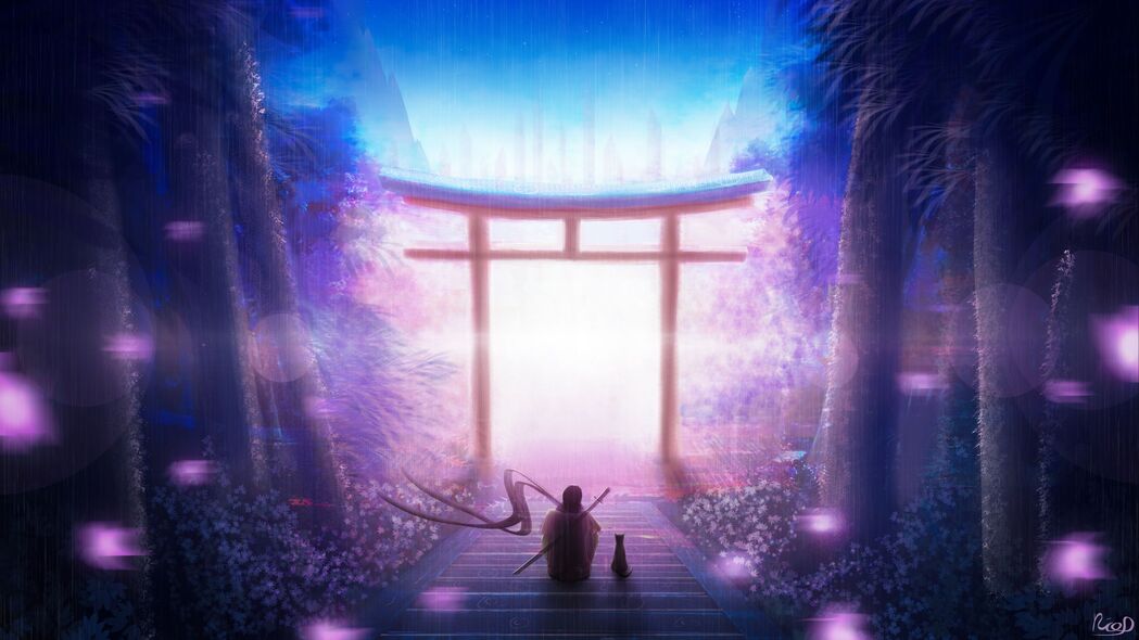 Torii 艺术，孤独战士之夜，超清4K壁纸（3840x2160）高清下载