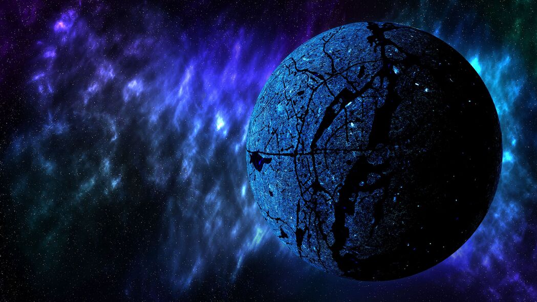 行星之美，蓝色宇宙银河系4K壁纸，高清3840x2160背景图片下载