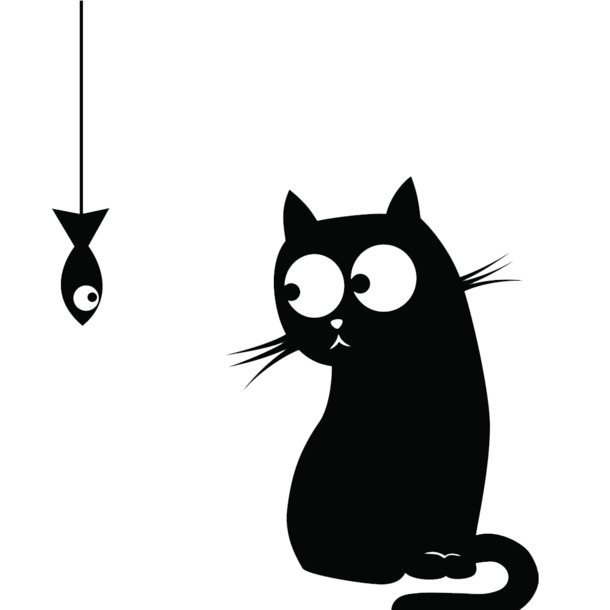 卡通小猫咪与小老鼠PS透明PNG免扣元素图标PSD素材下载